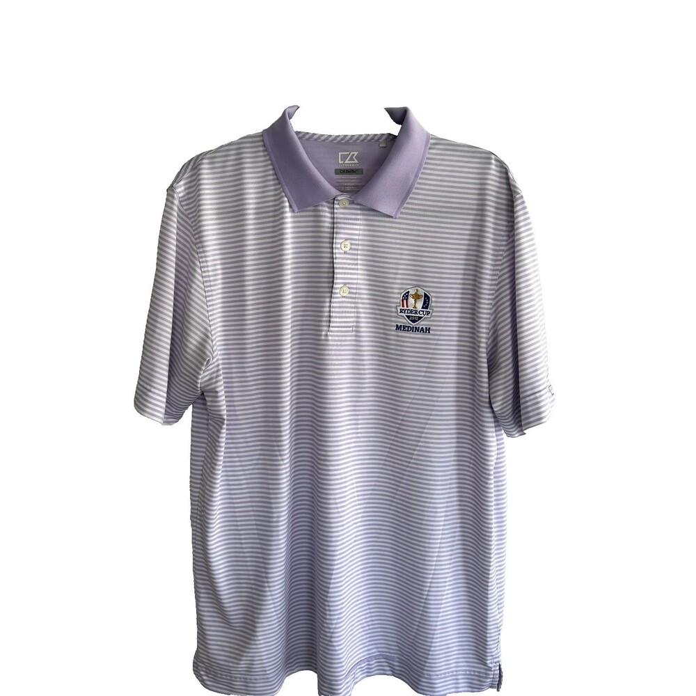 Cutter & Buck Mens "Ryder Cup 2012 Medinah" Purple Golf Polo Shirt - Large